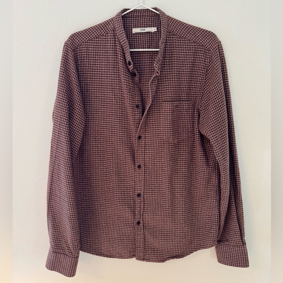 NEW w/o Tags OLOW Long Sleeve Flannel Tunic Button Down Shirt size Medium - Picture 3 of 7